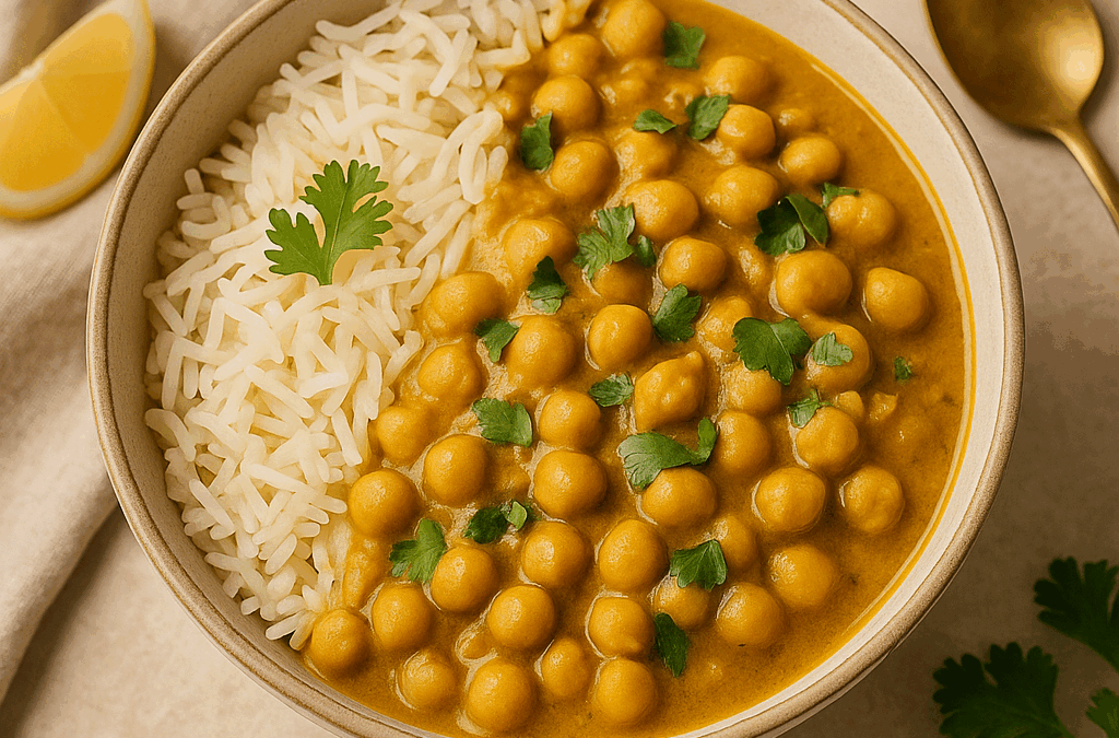 Curry de pois chiches & riz parfumé