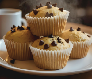 Muffins banane & chocolat sans gluten Prêts en 15 minutes, simples et ultra moelleux.